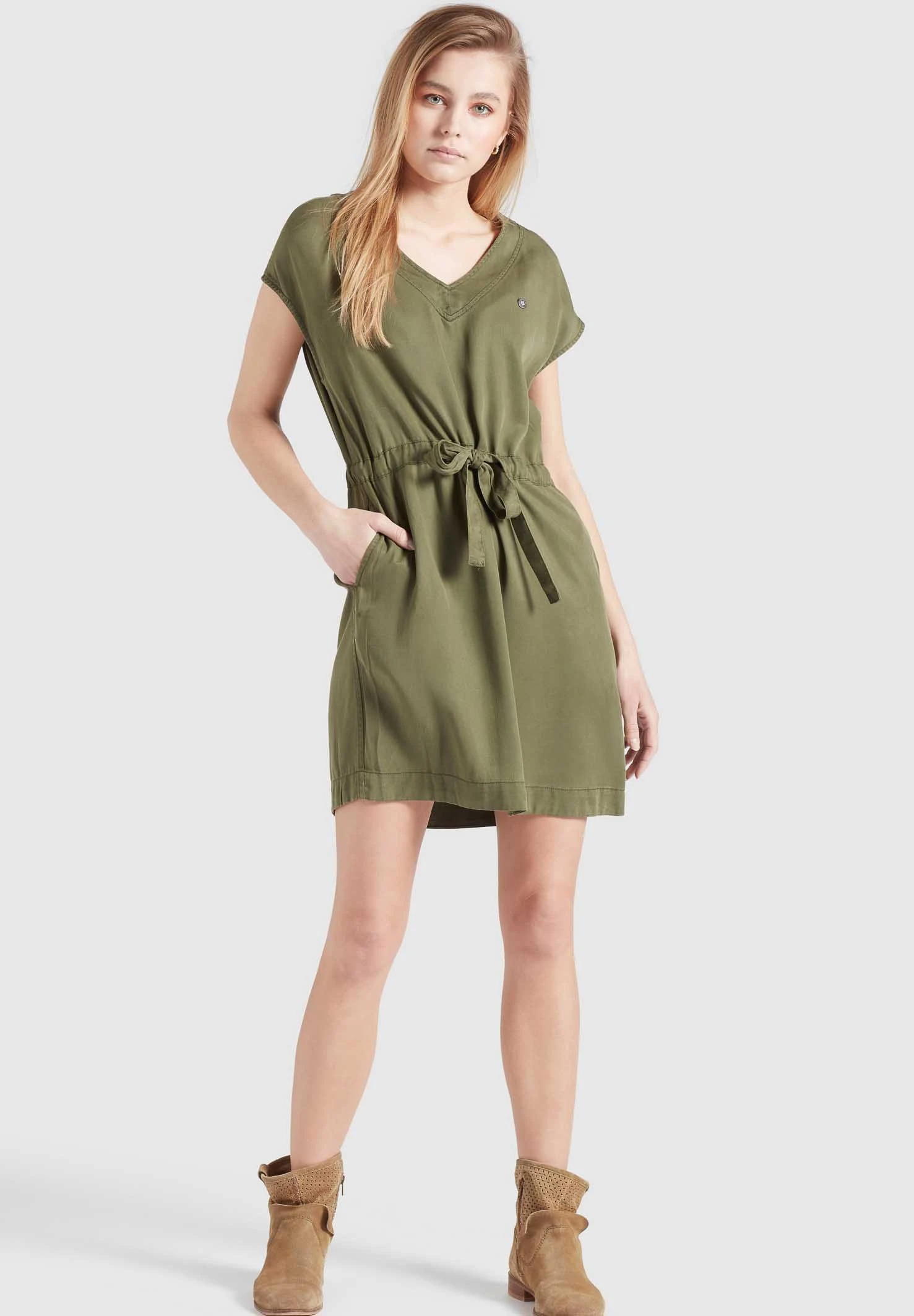 Khujo Anneli - Vestido Vaquero - Khaki Gewaschen 3 Khujo Anneli - Vestido Vaquero - Khaki Gewaschen