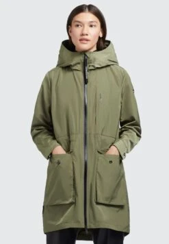 Khujo Mantel Ging - Abrigo Corto - Olivgrün