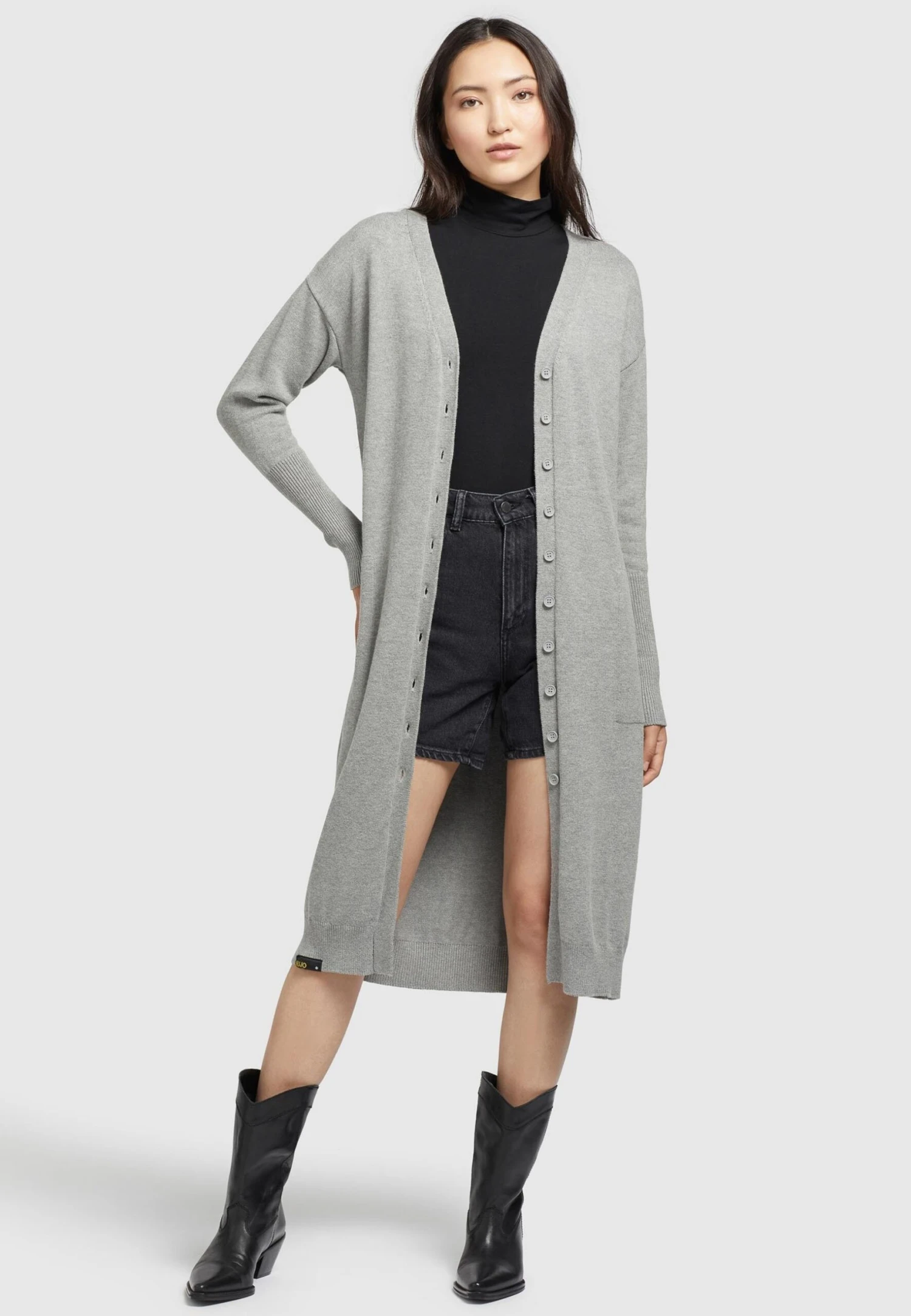 Khujo Elina - Abrigo Corto - Grau Meliert 4 Khujo Elina - Abrigo Corto - Grau Meliert - Imagen 2