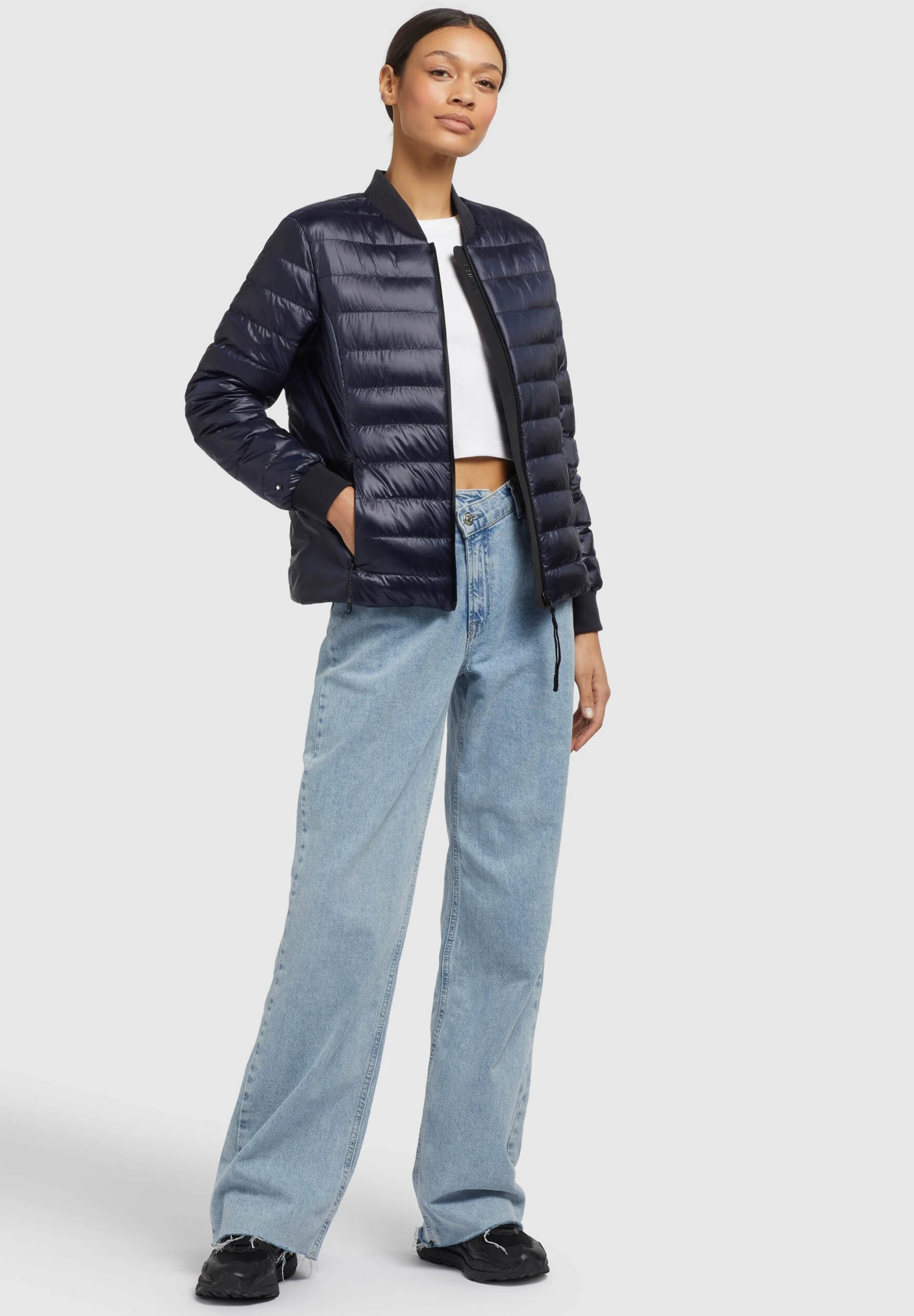 Khujo Maude Shiny - Chaquetas Bomber - Dunkelblau 4 Khujo Maude Shiny - Chaquetas Bomber - Dunkelblau - Imagen 2