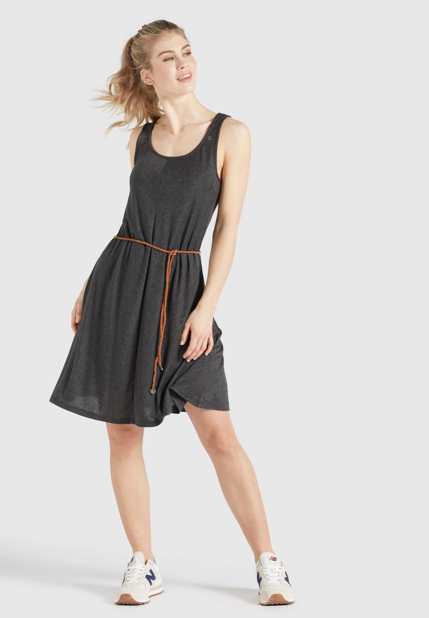 Khujo Padma - Vestido Ligero - Dunkelgrau Meliert 4 Khujo Padma - Vestido Ligero - Dunkelgrau Meliert - Imagen 2