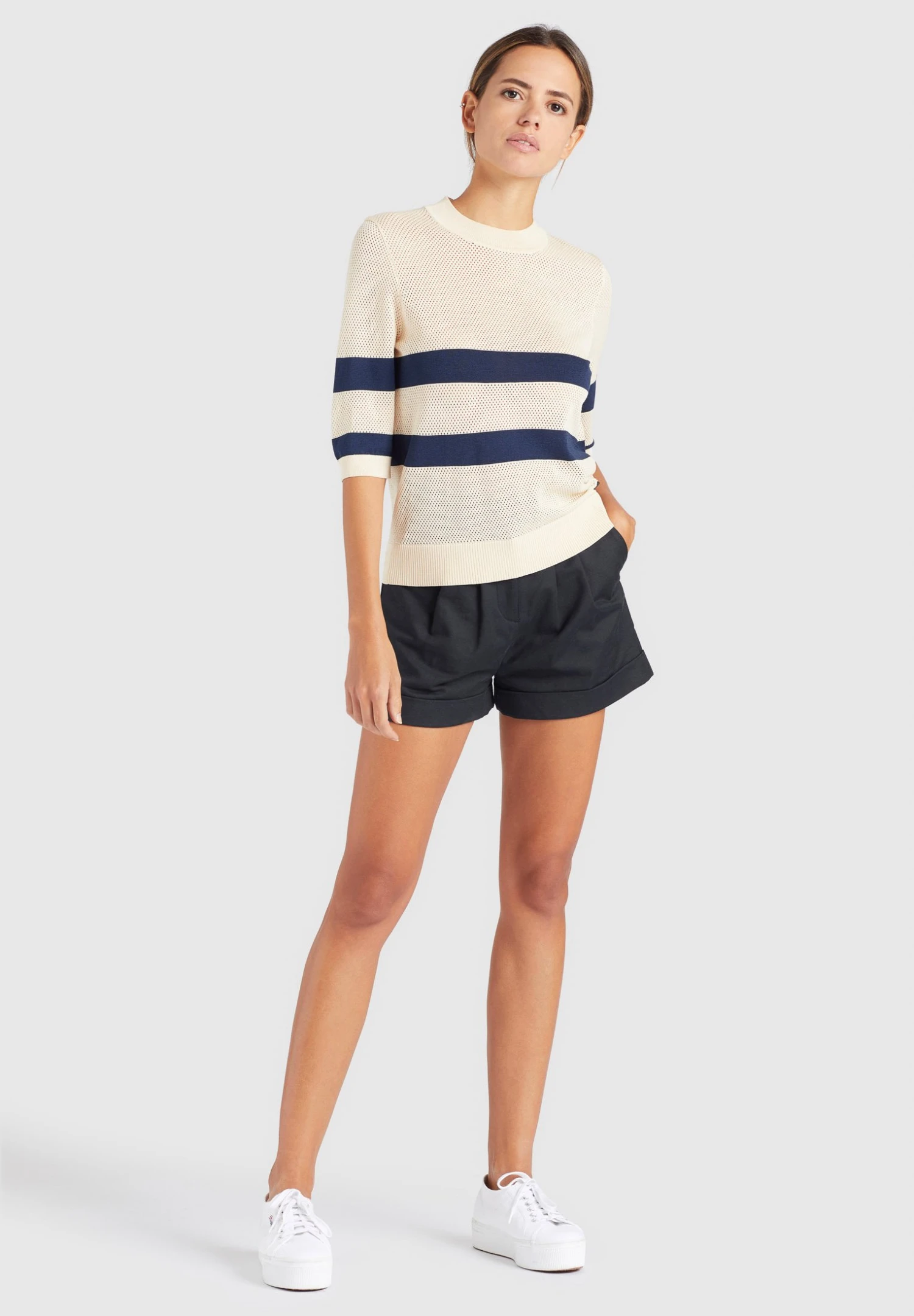 Khujo Chumane - Camiseta Estampada - Sand/Dark Blue 4 Khujo Chumane - Camiseta Estampada - Sand/Dark Blue - Imagen 2