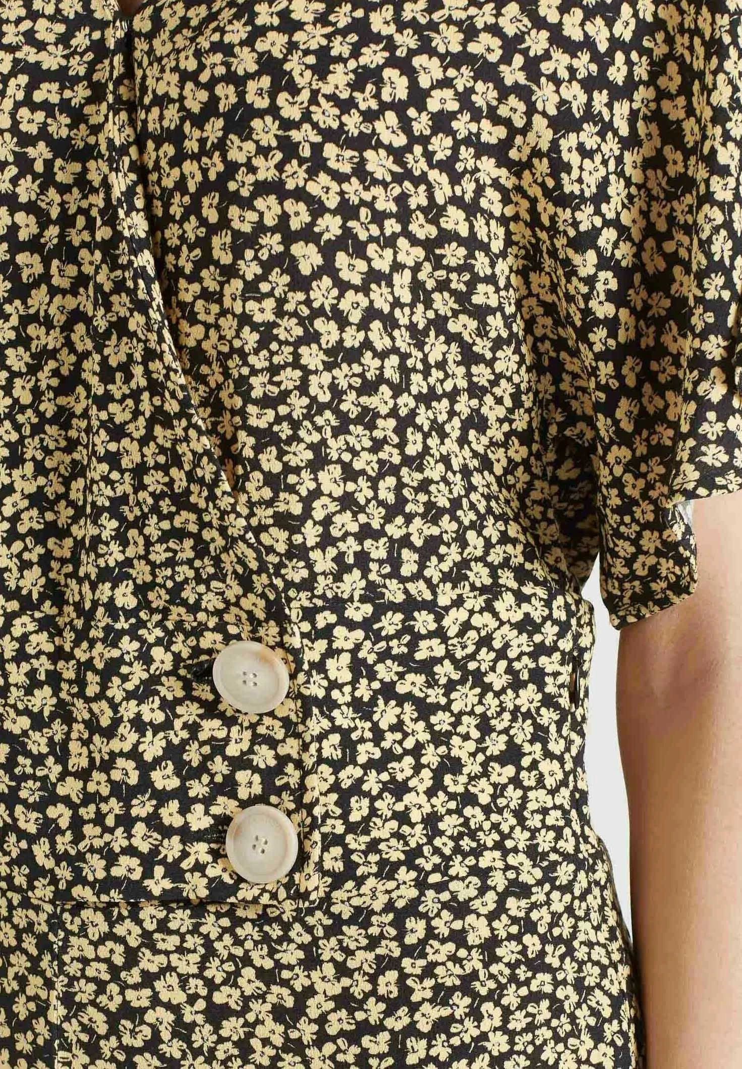 Khujo Borgia - Mono - Schwarz-Gelb Geblümt 9 Khujo Borgia - Mono - Schwarz-Gelb Geblümt - Imagen 7