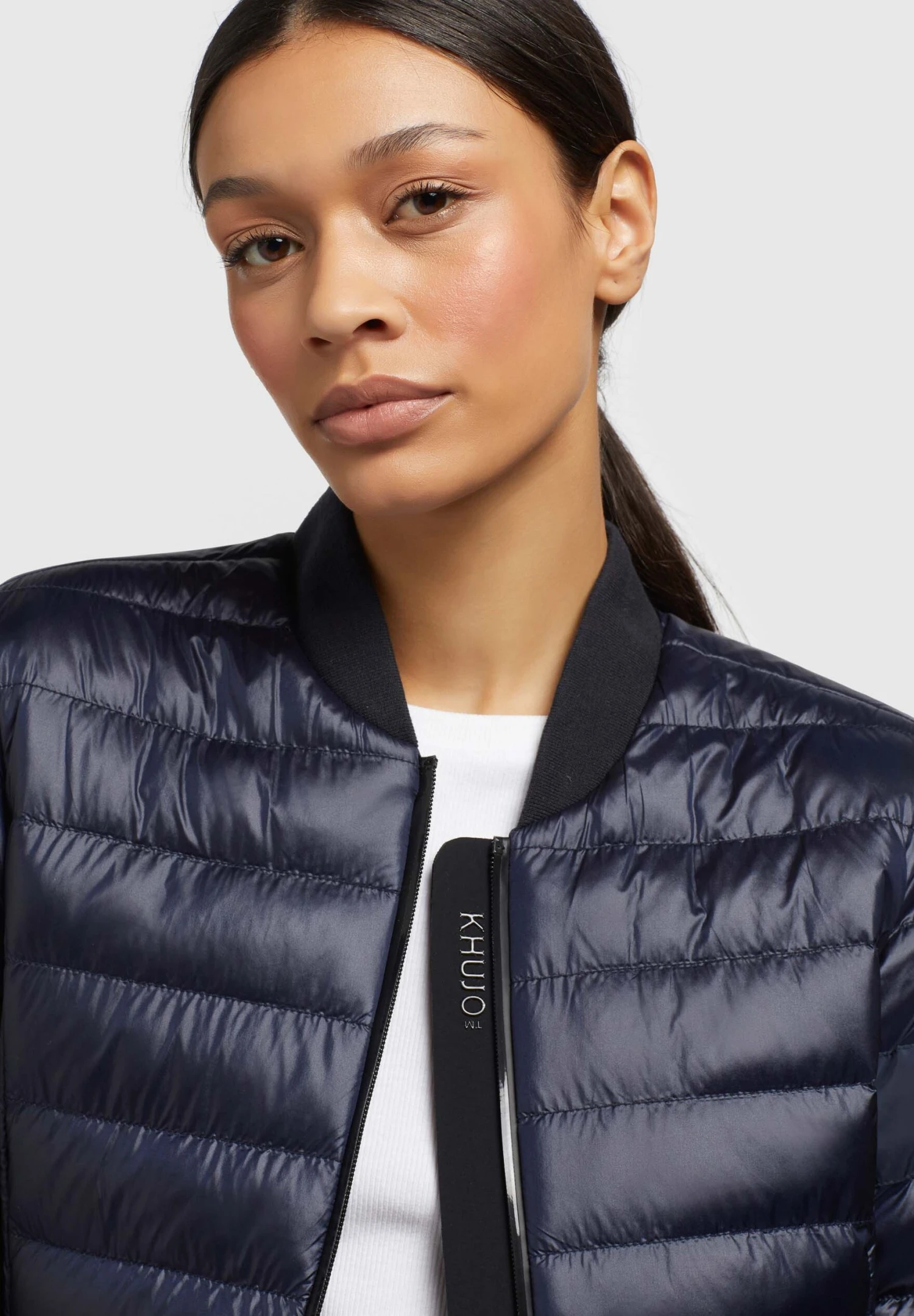 Khujo Maude Shiny - Chaquetas Bomber - Dunkelblau 7 Khujo Maude Shiny - Chaquetas Bomber - Dunkelblau - Imagen 5